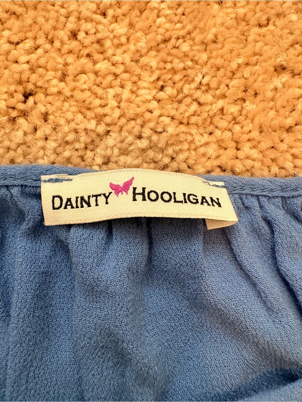 Dainty Hooligan Light Blue Blouse with Butterfly Logo - Picture 3 of 3